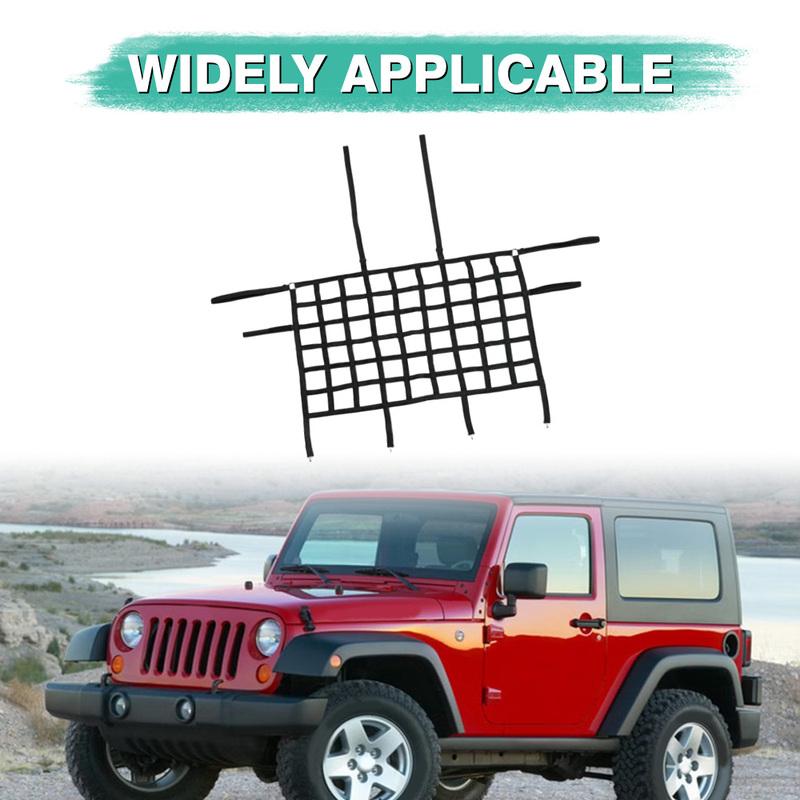For Jeep Wrangler JK 2007-2024 JL 2018-2024 JT -2024 Car Rear Seat Trunk Isolation Cargo Net Rear Trunk Barrier