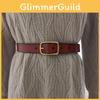 Color Style Solid Pure Leather Belt Women Metal Pin Buckle Jeans Supplies Pants