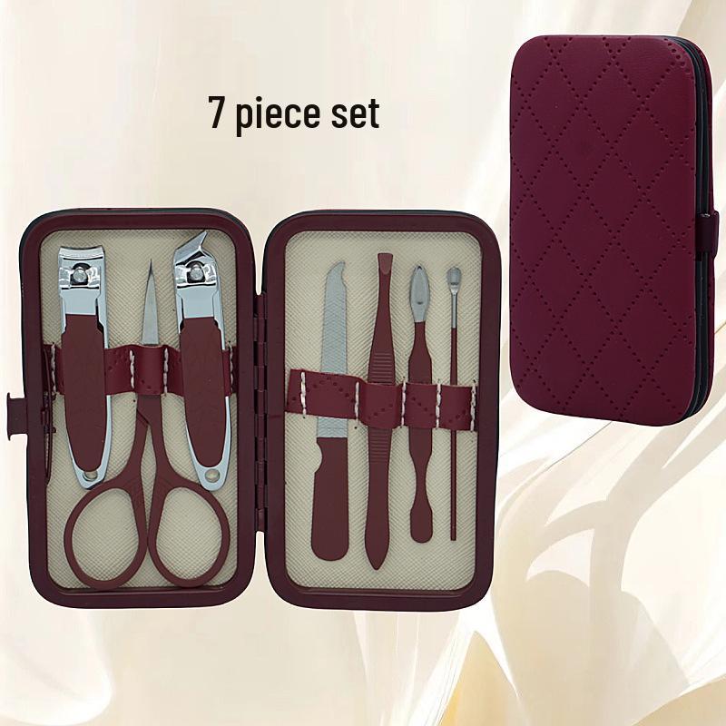 Stainless Steel Manicure Set: Nail Clipper, Ear Spoon, File & Cuticle Nipper