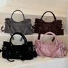 Motorcycle-style Bag with A Lady's Crossbody Strap for Commuting, A Shoulder Bag, and A Tote Bag.