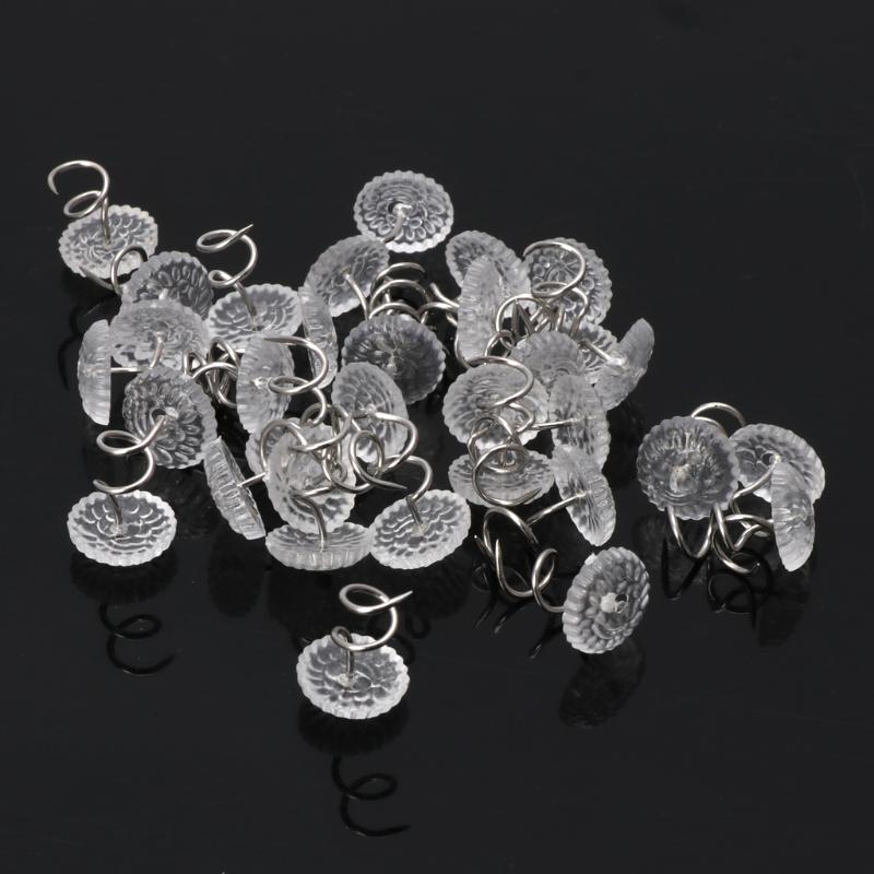 50 Pcs Bedskirt Pins Clear Heads Twist Pins Assortment Kit for Upholstery, Slipcovers and Bedskirts Furniture Hardware