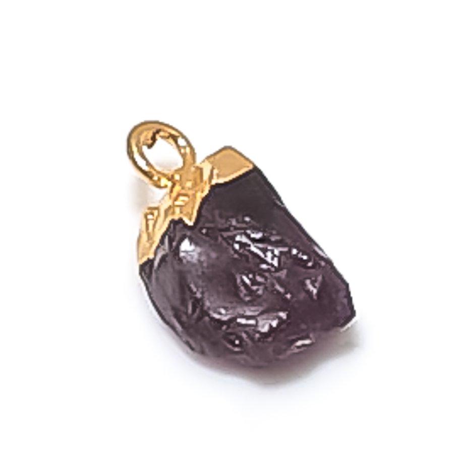 Natural Amethyst Rough Gemstone 925 Sterling Silver Jewelry Pendant 0.59" K9e91
