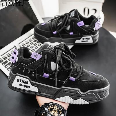 Herrenschuhe Herbst Neu Dicke Sohle Niedrige Schnürschuhe Trendig Vielseitig Studenten Sportschuhe Lässig Netzwerk