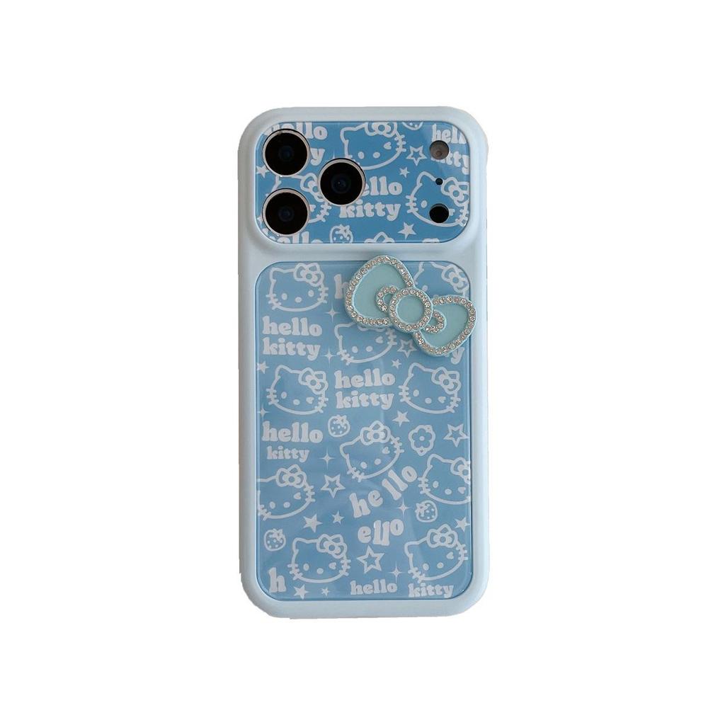 KT Cat Bowknot Shockproof Phone Case for iPhone 15/17/16 Pro Max