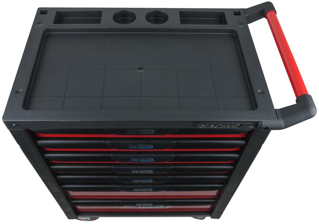 KS TOOLS RACINGline Tool Cabinet with 7 Drawers BLACK/RED 826.0007