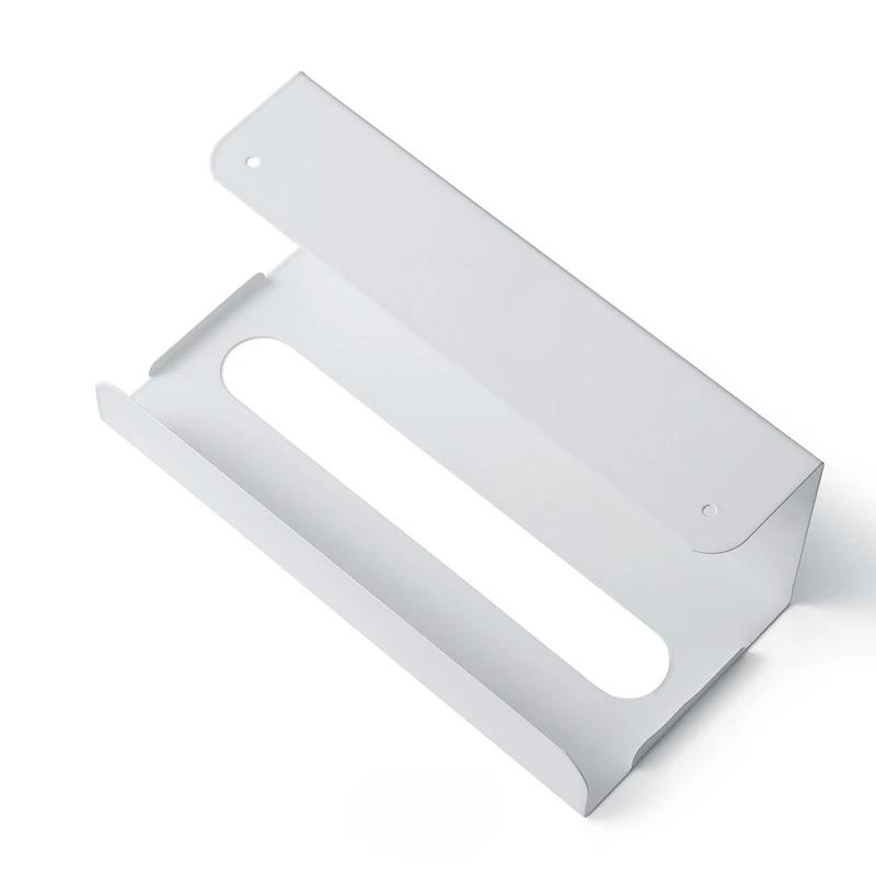 

Подвесная коробка для салфеток без перфорации, держатель для бумаги из углеродистой стали, большой 23 см, кухонный туалетный шкаф, стеллаж для хранения полотенец для лица, бумага белый