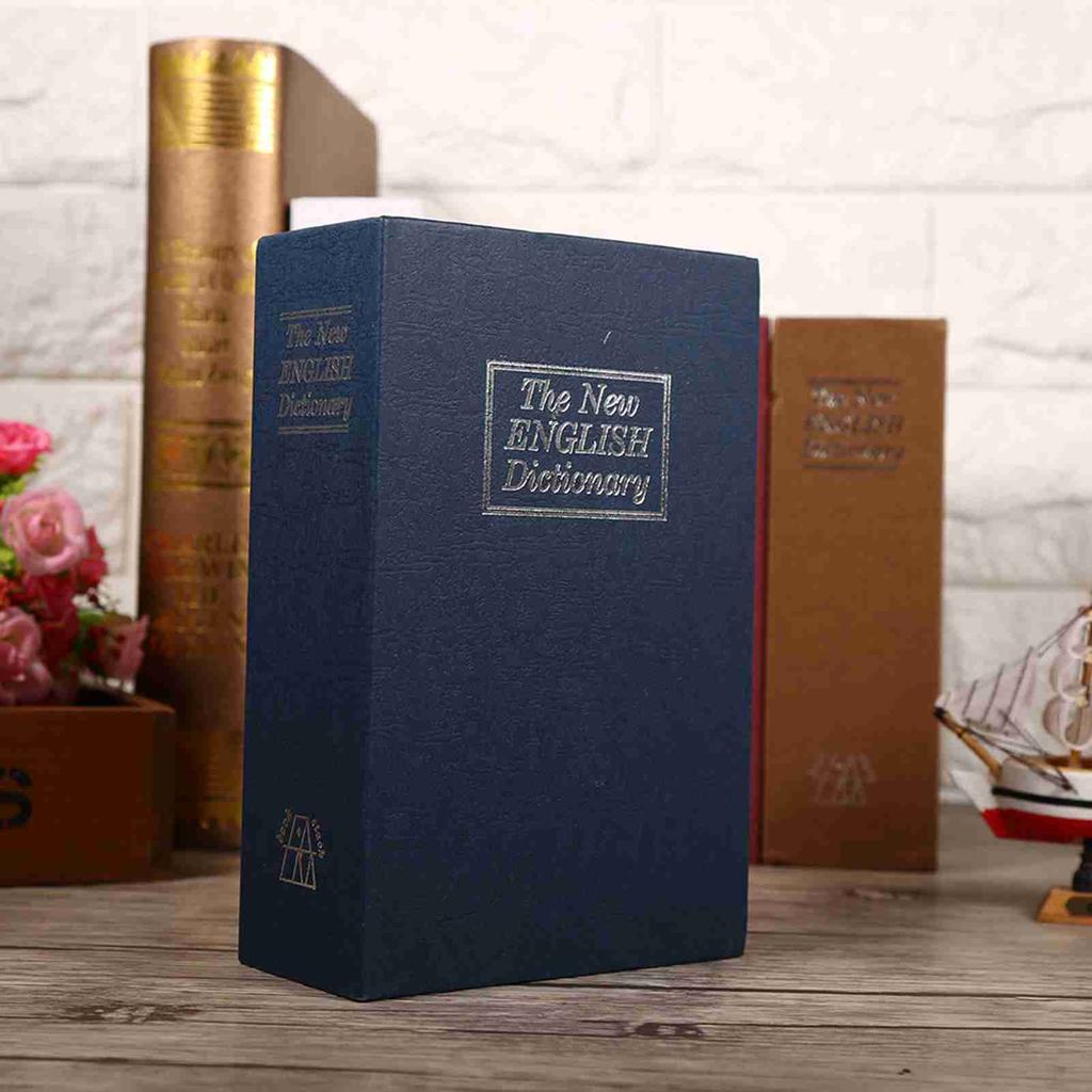 1Pc Security Lock Dictionary Safe Secret Book Cash Money Jewellery   Locker Box (Black)