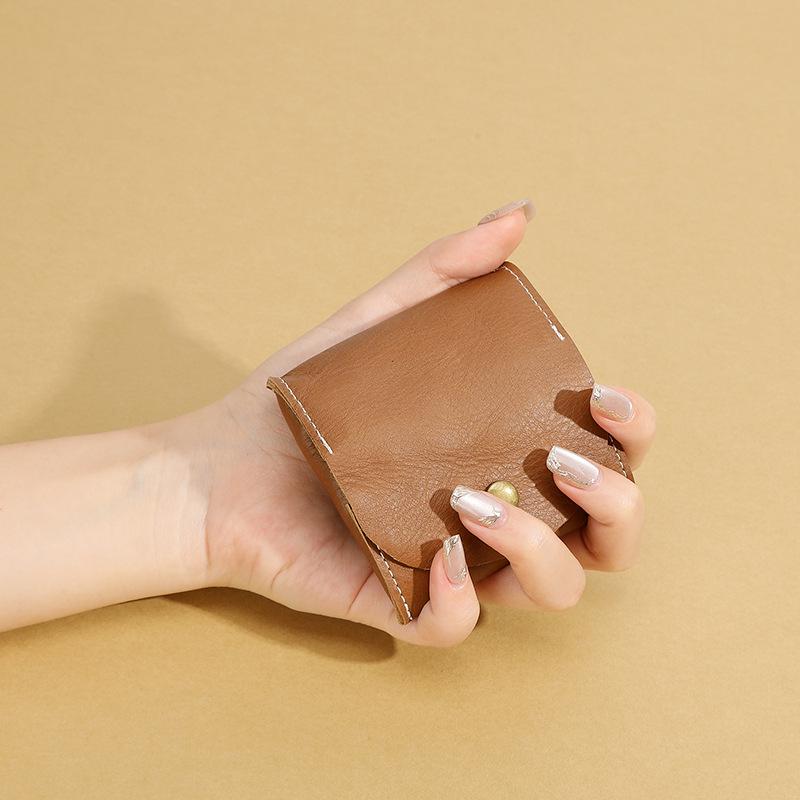 

Vintage Cowhide Leather Jewelry Box & Mini Coin Purse коричневий