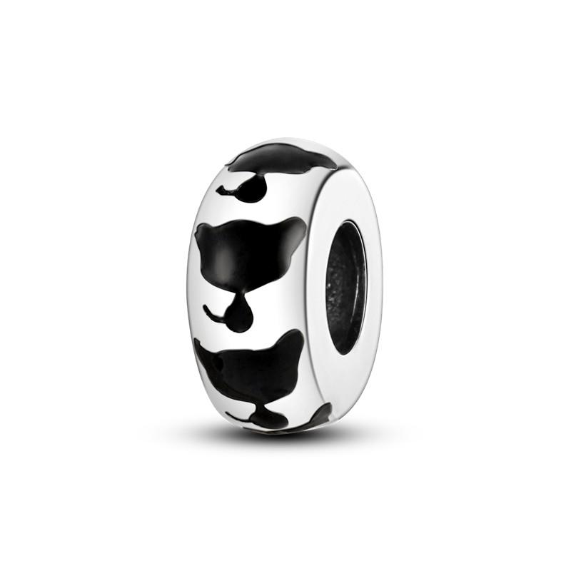 Copper Charms Beads Lovely Cat Pets Dangle Love Heart Charm Clip Stopper Fit Pandora Bracelet Necklace Diy Jewelry