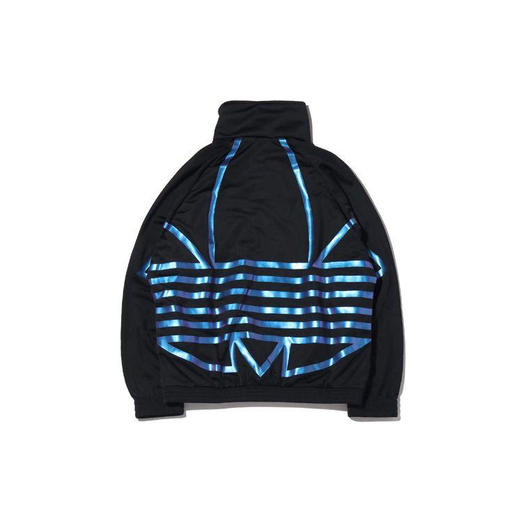 

adidas Originals Men s Zeno 3M Reflective Track Jacket Black Royal Blue FS7333 XS