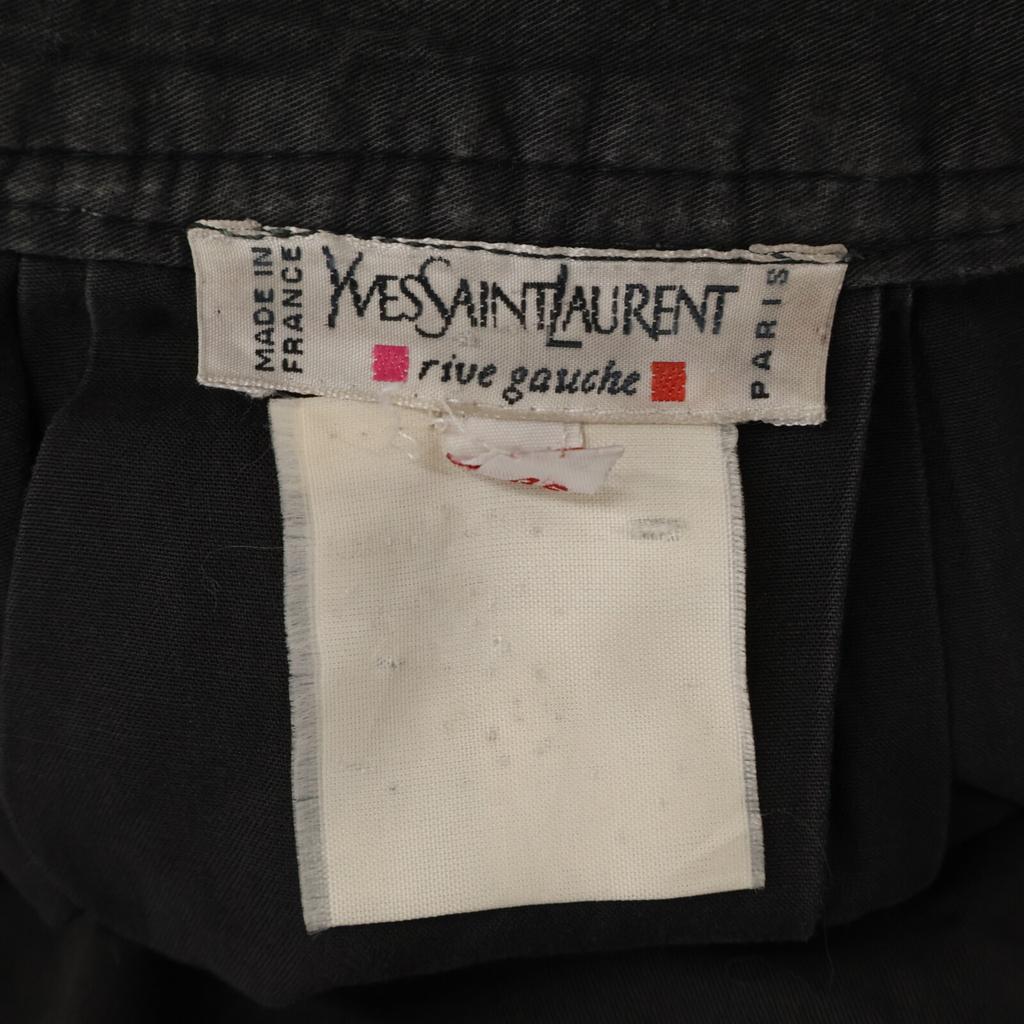 Yves Saint-Laurent 80s French front button skirt 46 blackUsed