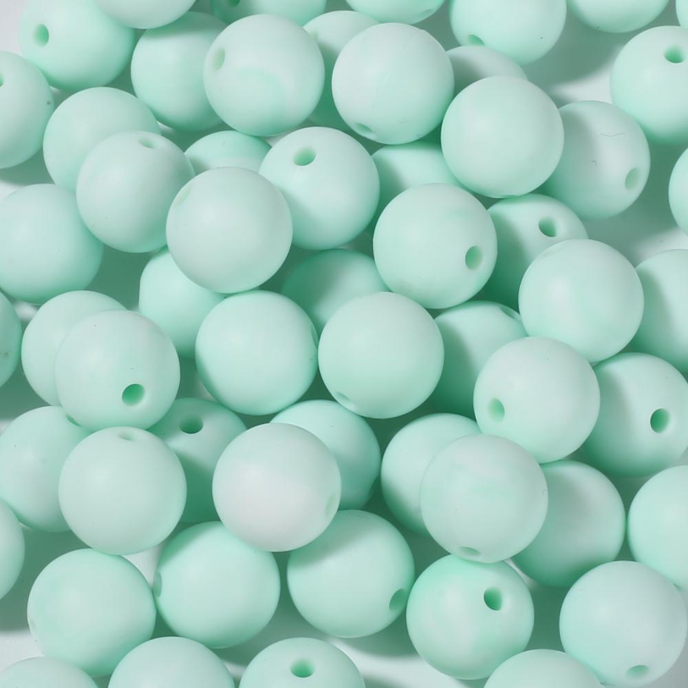 50Pc 12mm 19Color Silicone Round Bead Food Grade Teether Chew Bead For Handmade Baby Pacifier Chain DIY Jewelry Making Accessory
