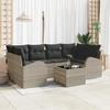 VidaXL 7-Piece Garden Sofa Set with Cushions Light Grey Rattan 3354611
