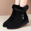 Fashion Winter New Snow Boots for Women,fashionable and Plush Warm Thick Cotton Boots with Flat Bottom Zipper and Anti Slip Cotton Boots