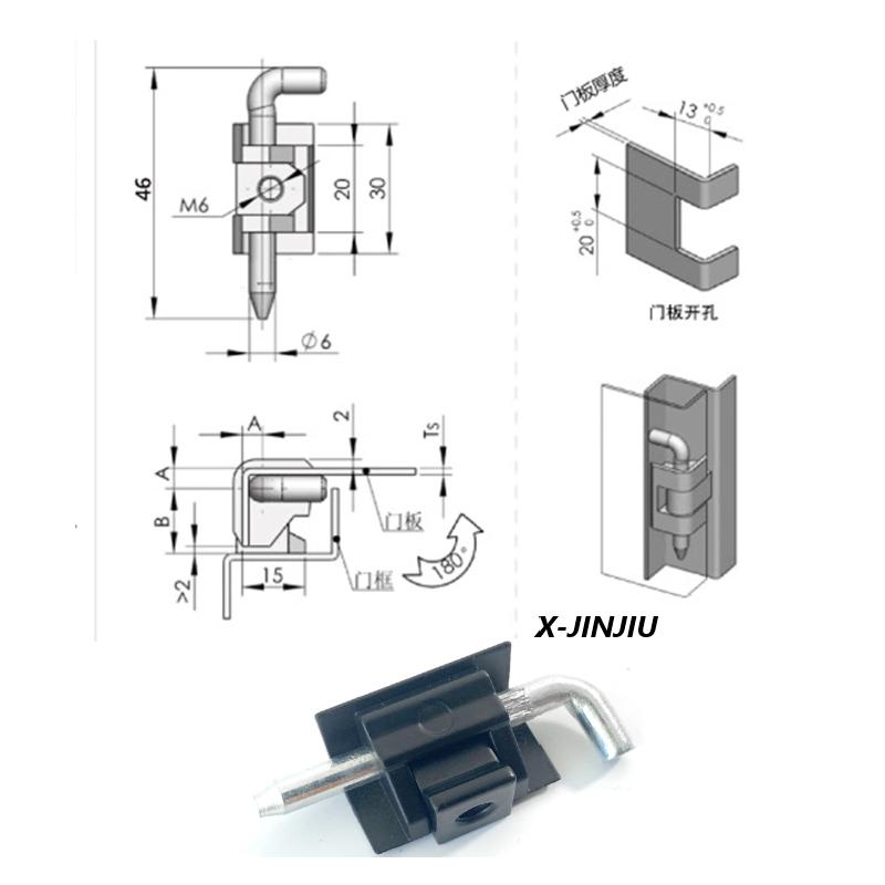 Verlängerung und Verbreiterung von Zinklegierungs-Scharnier mechanische Ausrüstung elektrische Schranktür-Scharnier