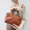 Vegetable Tanned Leather Women's Bag New Simple All-matching Genuine Handbag Commuting Tote Single Shoulder Diagonal