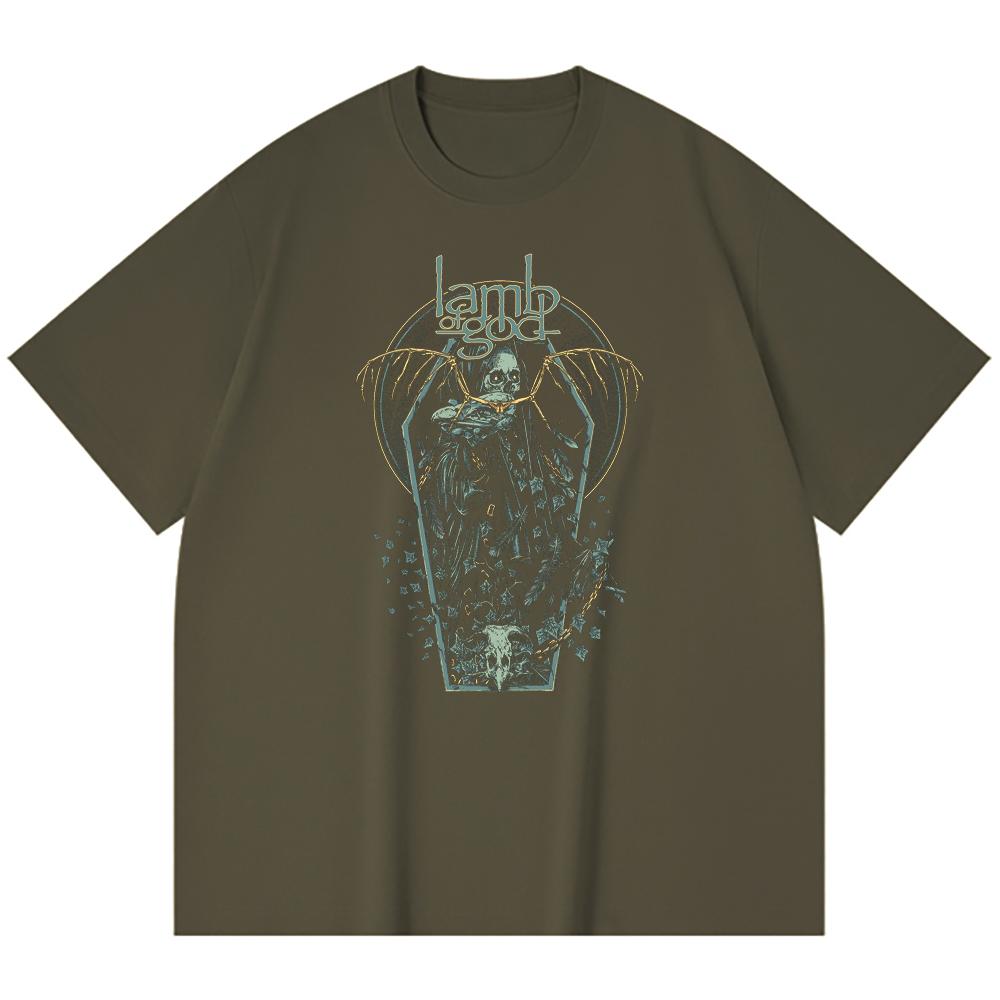 230 Gsm 100% Cotton Heavy Metal T-Shirt Rock Band Popular Music Print Unisex Heavy Cotton T Shirt
