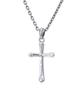 Lionheart HOWL Slender Crow Cross Necklace In Silver 925