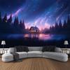Landscape Oil Painting Tapestry Forest, Peacock, Castle, Dreamy Wall Hanging Cloth, Starry Sky Sunrise, Home Art Decoration
