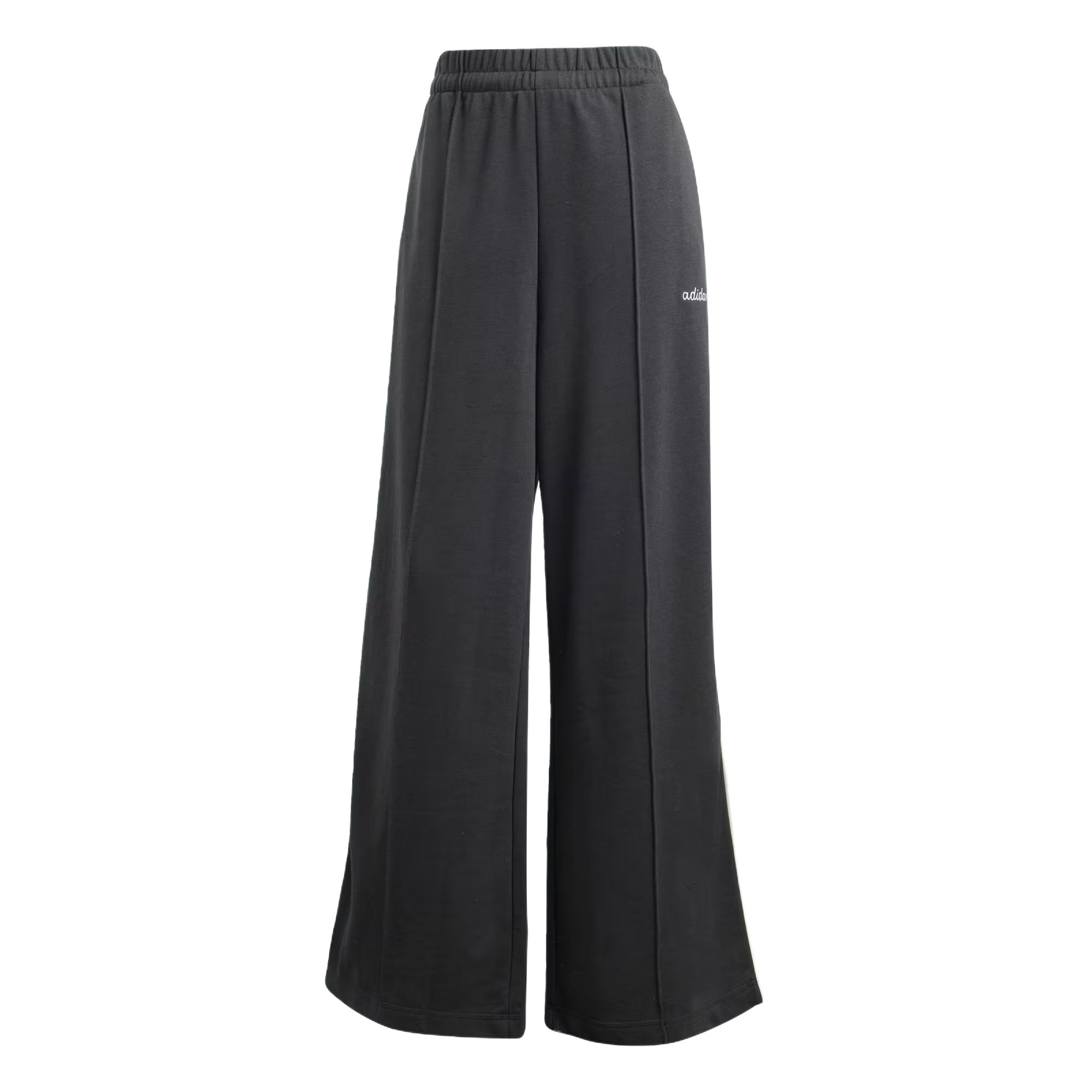Adidas Women Essentials French Terry High Waist Open Hem Track Pants Core Black KC3933 XS