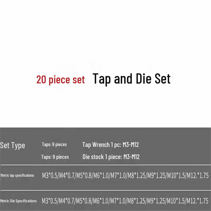 Manual Tap and Die Set