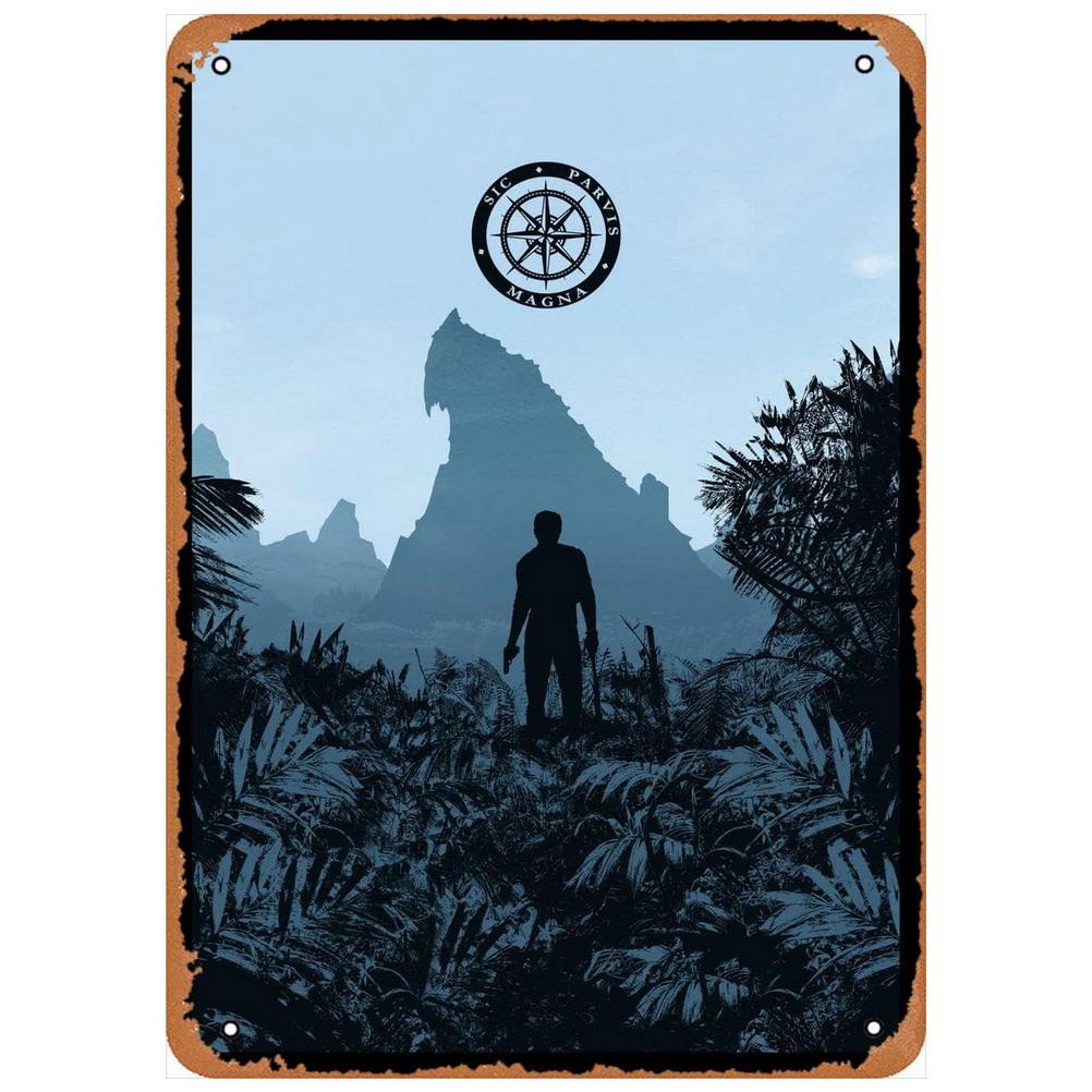 Letreros Metálicos de Lata Placa Decoración de Pared de Videojuegos Pósters de Arte Vintage Pintura de Hierro para Cueva de Hombre Café en Casa Sala de Juegos Club Bar
