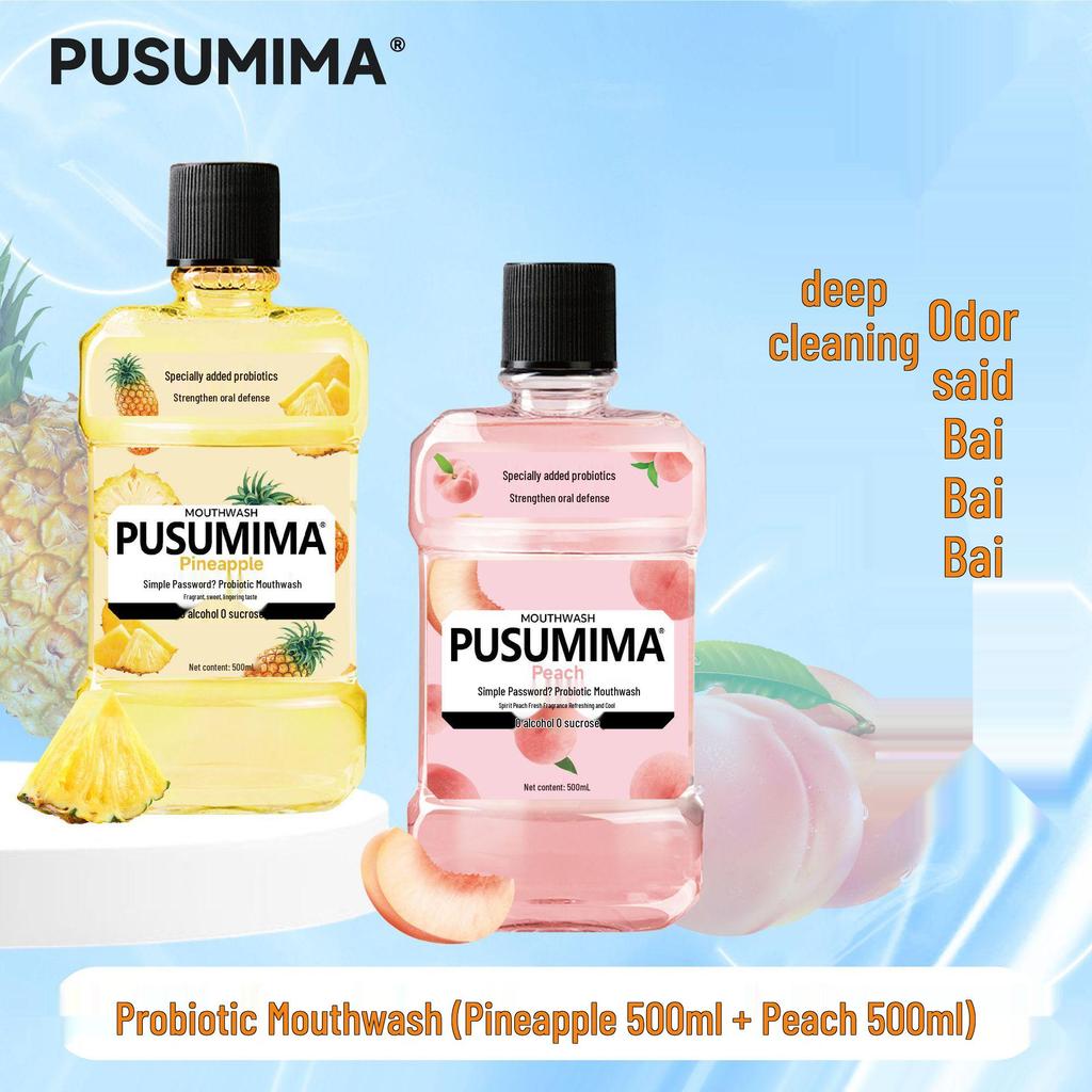 Minty Probiotic Antibacterial Mouthwash: Fresh Breath, Long-Lasting, Sugar-Free, Portable.