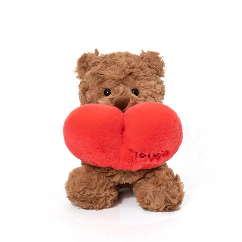 Sitting Posture Holding Love Plush Bear Sleep Pillow For Kids With Pp Cotton Filling Perfect For Nap Time And Comfort Bear