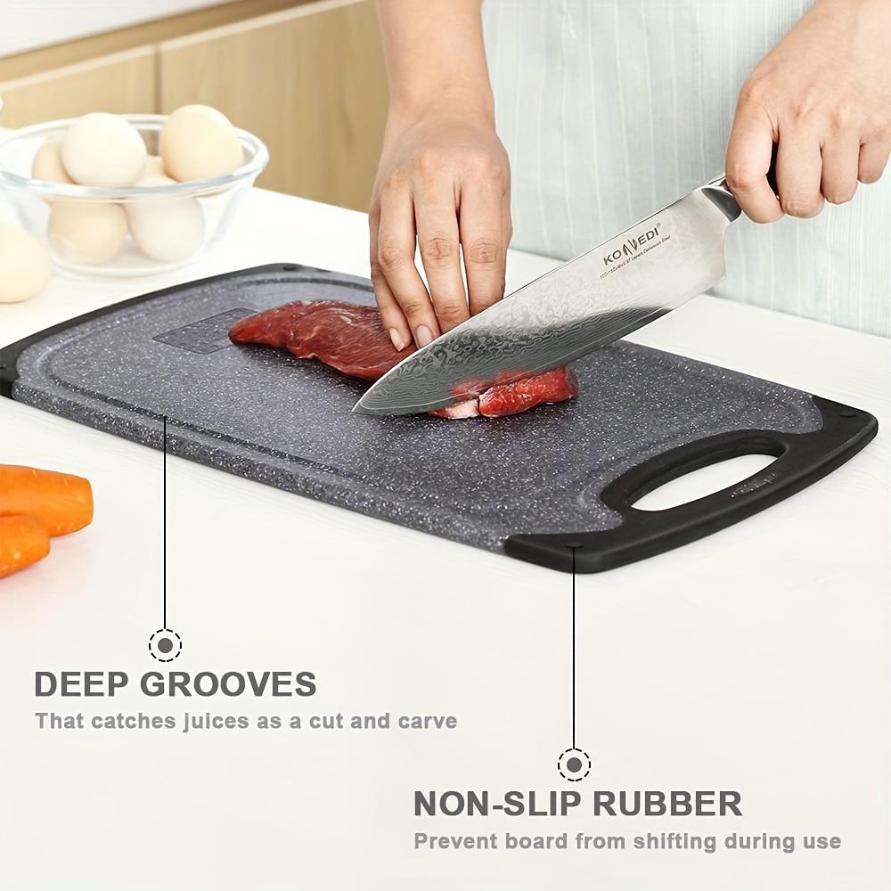 3PCS Texture Plastic Cutting Board Set Board Can Be Hung with Cutting Board for Vegetables Meat Multi-Functional Cutting Board
