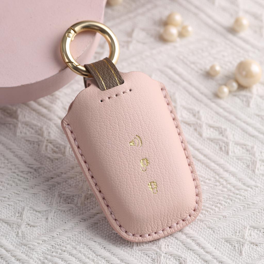 Customized High-end Car Key Cover Is Suitable for Shuanglong Car Special Key Bag Protective Case, Pure Handmade Leather