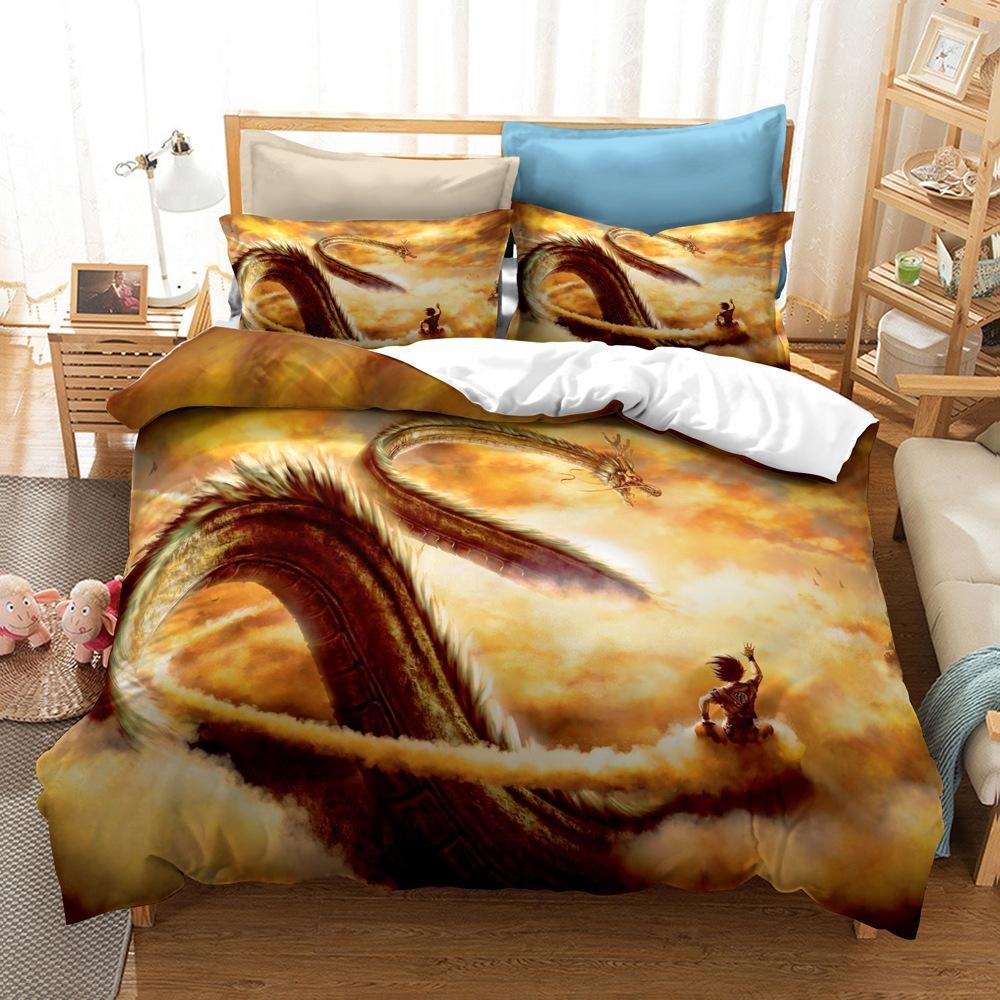 Digital Printing Bedding Kit, Dragon Ball Series Size Three-Piece Set