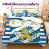 IFK Göteborg football Pattern Bedding,Quilt Set Quilt Cover Pillowcase Home Birthday Gift (1*duvet cover+2*pillowcase,without core)