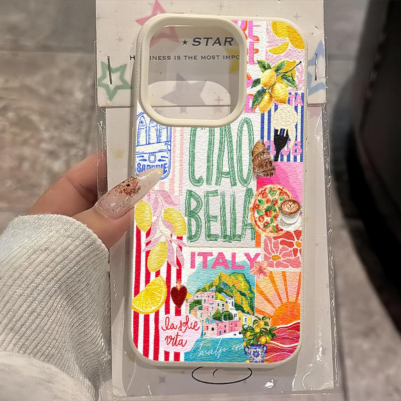 

Fresh Lemon-Themed Collage Phone Case For iPhone 11 12 13 14 15 16 17 Pro Max 14 15 Plus 17Air 16E XR XS MAX 7 8 Plus Soft Cover iPhone 16 Pro Max