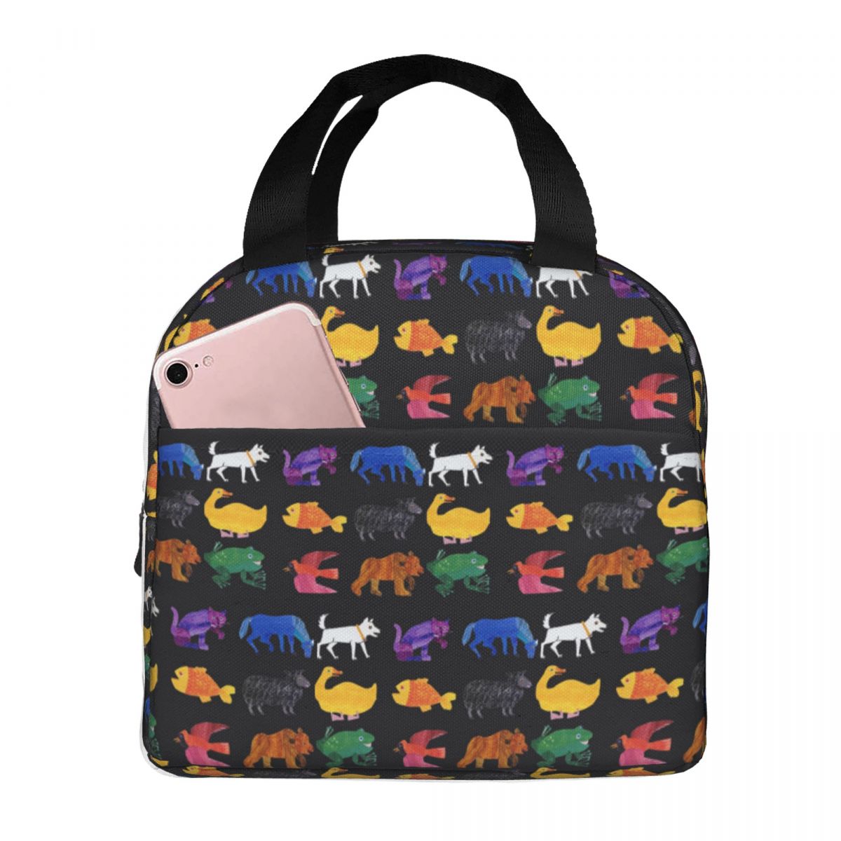 Eric Carle Animals Insulated Lunch Bag for Women Office Cooler Thermal Food Box Tote Portable Lunch Boxes Container One Size