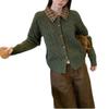 Gentle twist powder splicing shirt collar knitted cardigan women's 2026 autumn and winter new fake two-piece sweater jacket