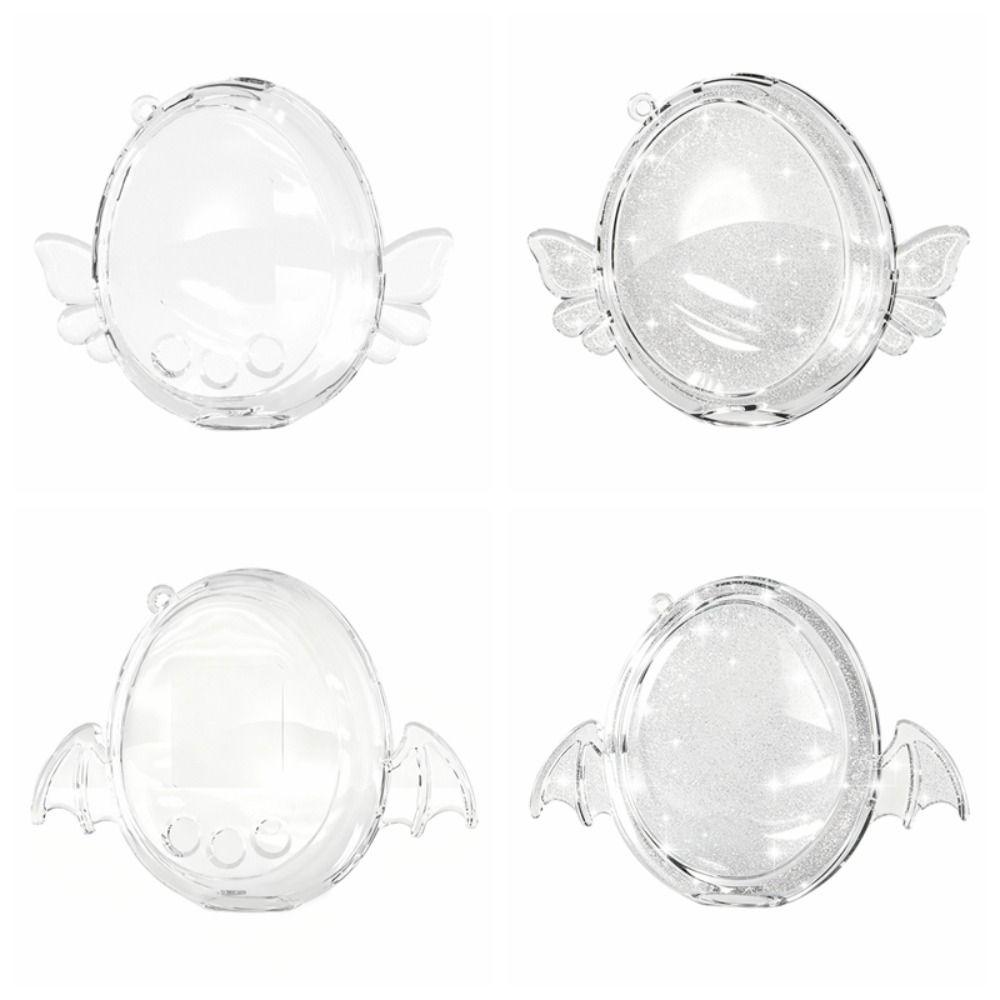 Klar beskyttelsesetui med vinger erstatningsskall for Tamagotchi Meets/Tamagotchi On tilbehør