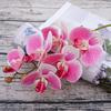 1Pc 6Heads Artificial Butterfly Orchid Silk Flower Home Wedding Party Decor