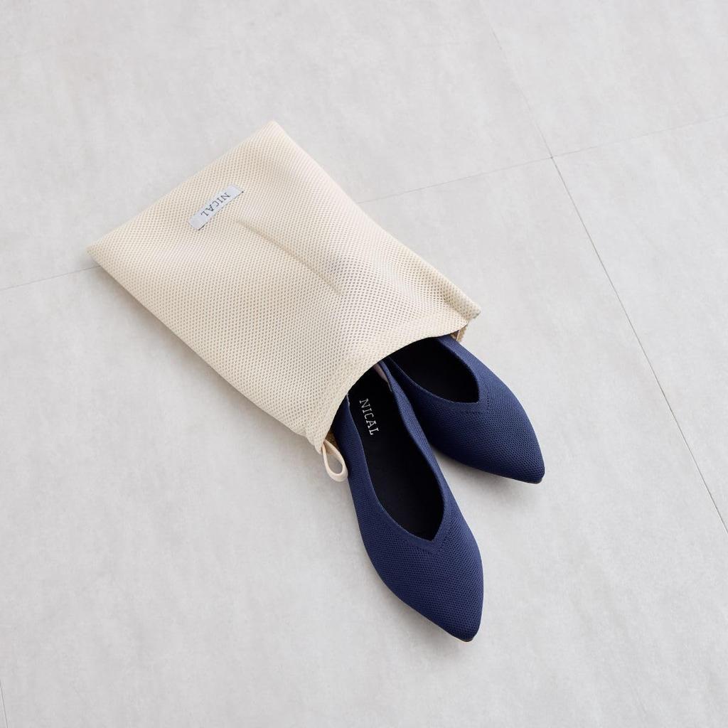 Himiko (Himiko) NICAL Washable V-Cut Knit Pumps / 544303 Silver 235