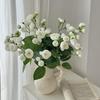 12-Head Camellia Tea Bud Artificial Flower Bouquet for Home & Hotel Decoration