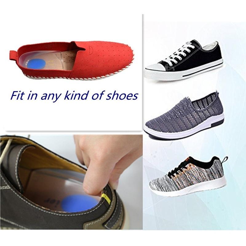 1 par de almofadas de gel para calcanhar, almofadas para alívio da dor para fascite plantar, esporão ósseo, material médico unissex