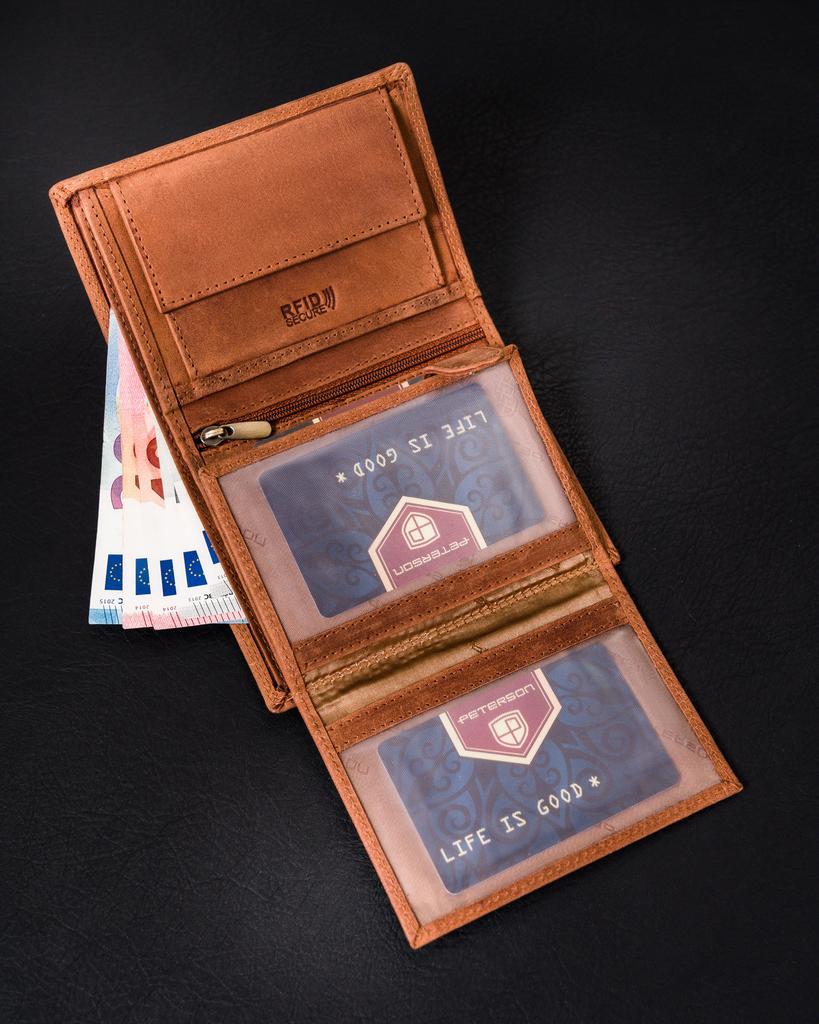 PTN N4-CHM-M-8527 Cognac Leather Wallet