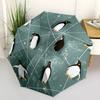 1 Stück Pinguin Netz Automatischer Faltregenschirm - Tragbares faltbares Design, 8-Rippen Eisenrahmen, Verspieltes Design yy251215215