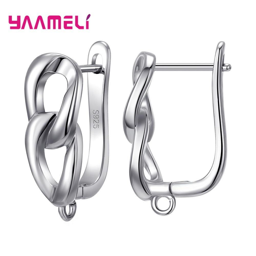 Real 100% S925 Sterling Silver Findings Earrings Leverback Earwire Fittings Components Accessories Handmade Supplies
