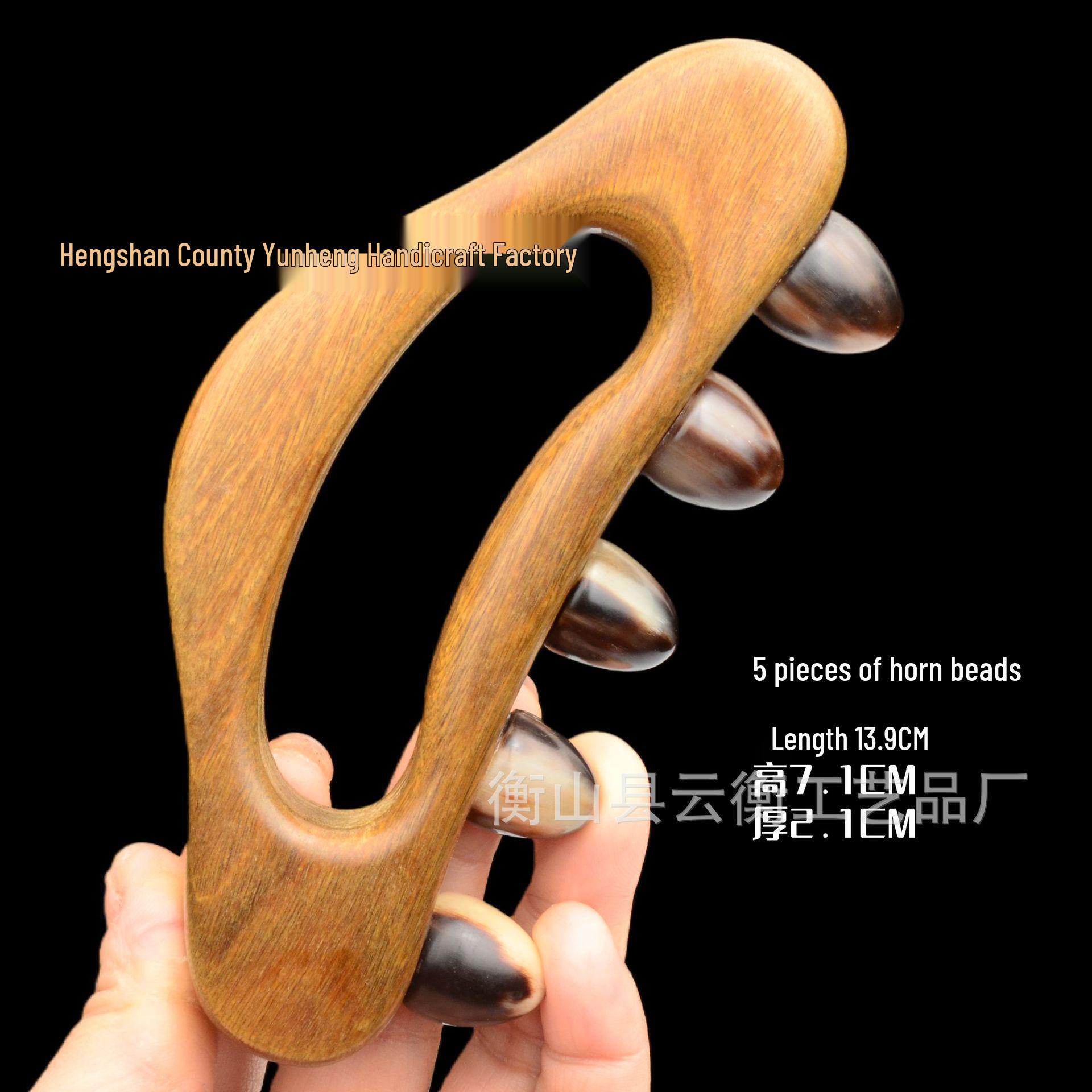 

Green Sandalwood Meridian Massage Brush for Full Body Use