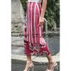 Spring Women clothes French style Back Slit Print Silk Satin Texture High Waist Straight Midi Skirt 3666068