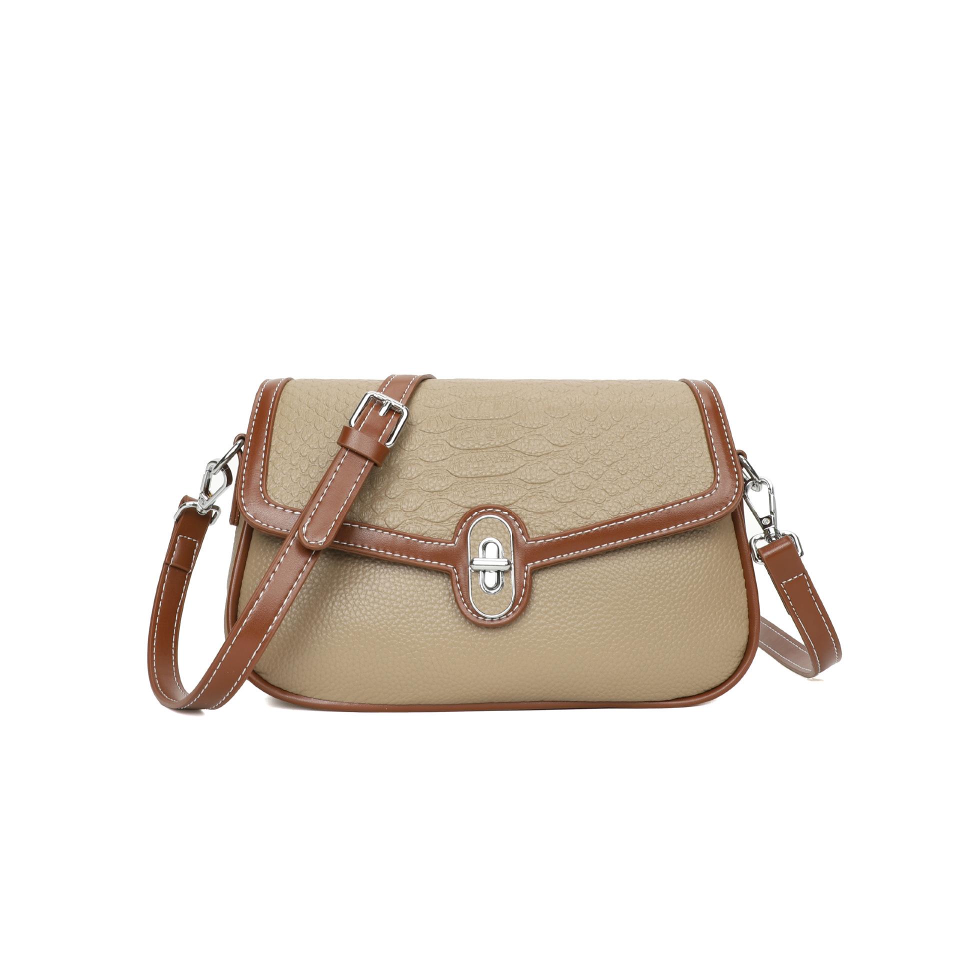 

Сумка женская, модная универсальная кожаная сумка, новая высококачественная сумка через плечо с косой пролеткой, простая модная сумка иностранной текстуры хаки