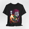 Demon Slayer Akaza and Tanjiro Anime Graphic Unisex T-Shirt Mens Womens Tees Top Tee Tops, Manga T-Shirt Mens Womens Tees Top, Japanese
