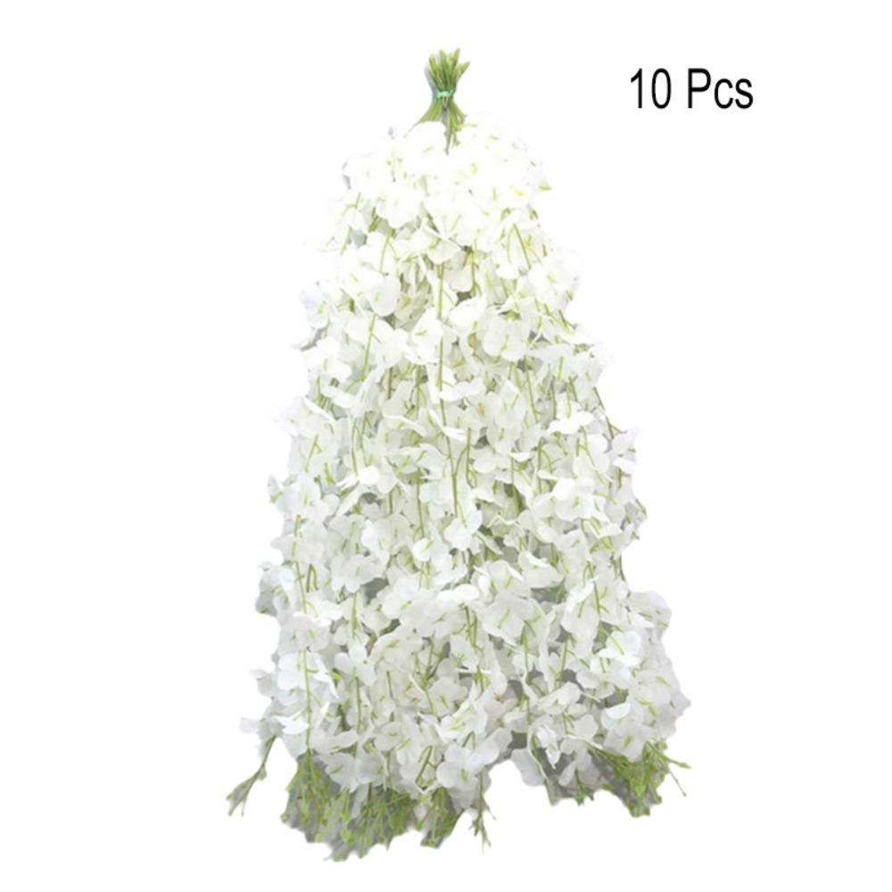 10PCS Bright Color Artificial Wisteria Hanging Flower Wisteria Flower Strips  Ceiling