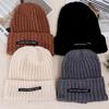 Solid Color Winter Hat Letters Embroider Ski Hats New Hip Hop Caps  Autumn Winter