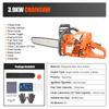 72CC Gas Chainsaw 3.9KW 24 inch 2-Stroke Handheld Cordless Orange Chain Saws for Wood Cut